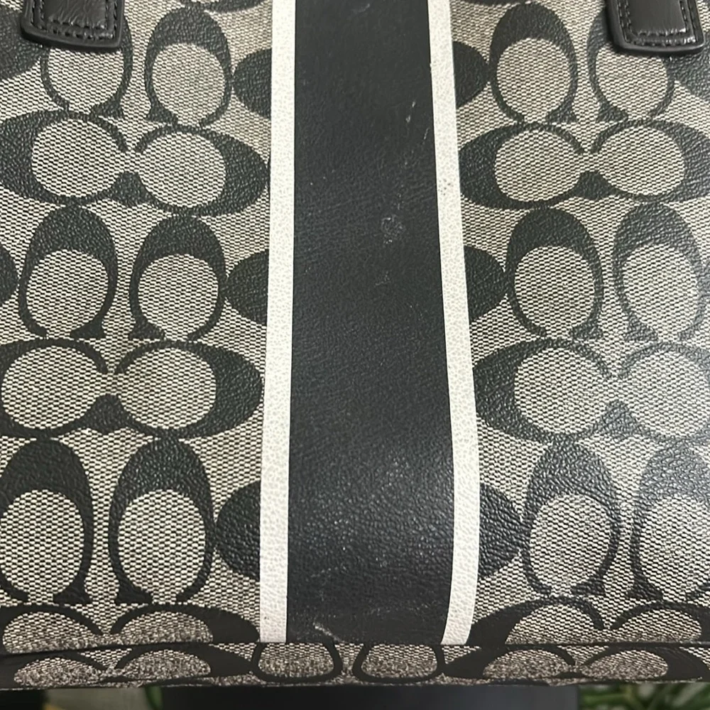 🖤COACH Signature black & gray tote or shoulder bag - Picture 3 of 14